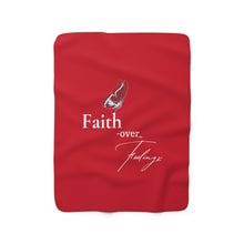 Load image into Gallery viewer, Faith Over Fear Sherpa Fleece Blanket